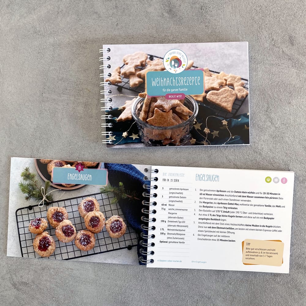 Set Weihnachtsrezepte als Rezeptbüchlein + eBook