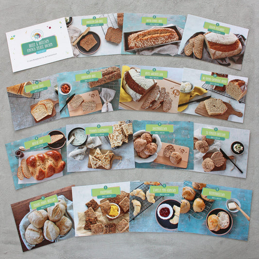 Rezeptkarten-Set Brote & Brötchen einfach selbst backen