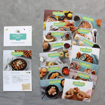 Rezeptkarten-Set Waffeln, Muffins & Pancakes