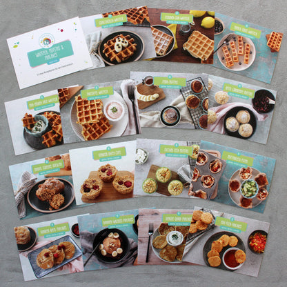 Rezeptkarten-Set Waffeln, Muffins & Pancakes